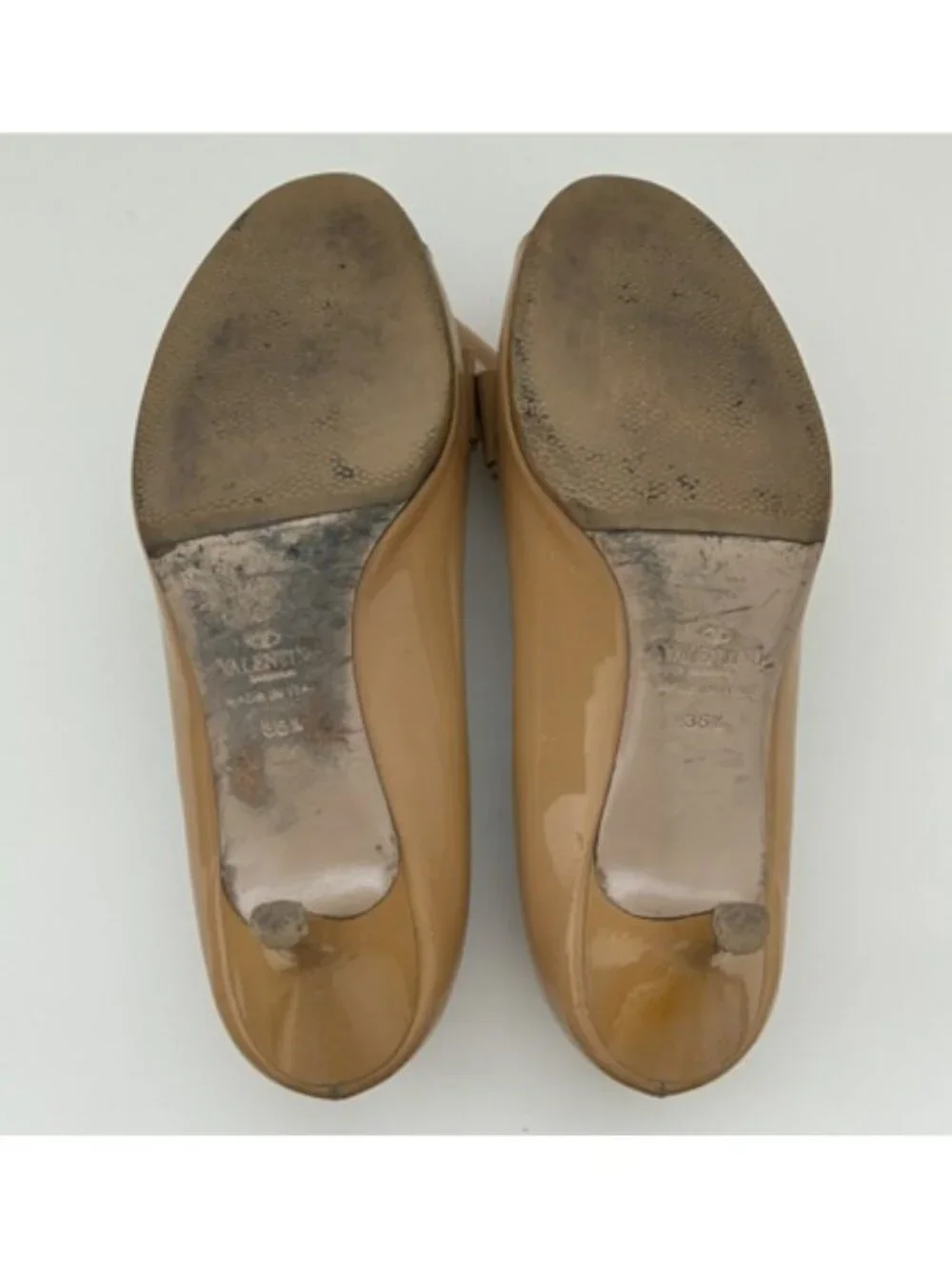 Valentino Garavani Patent Couture Bow Peep Toe Pumps